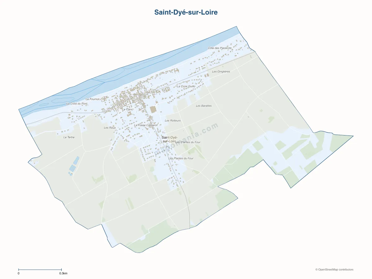 Carte de Saint-Dyé-sur-Loire à personnaliser