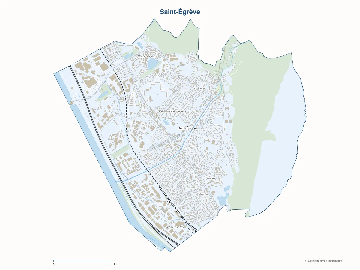 Carte de Saint-Égrève à personnaliser