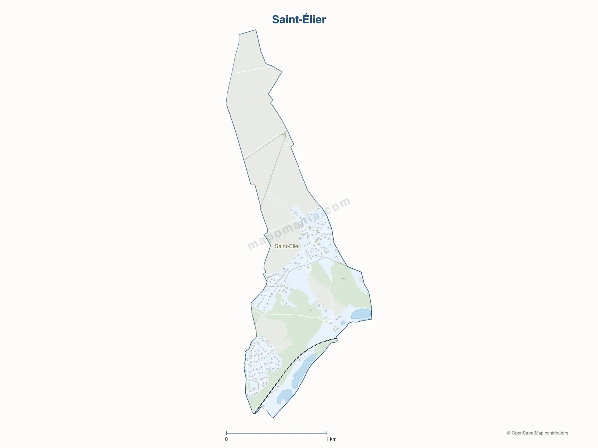 Carte de Saint-Élier à personnaliser