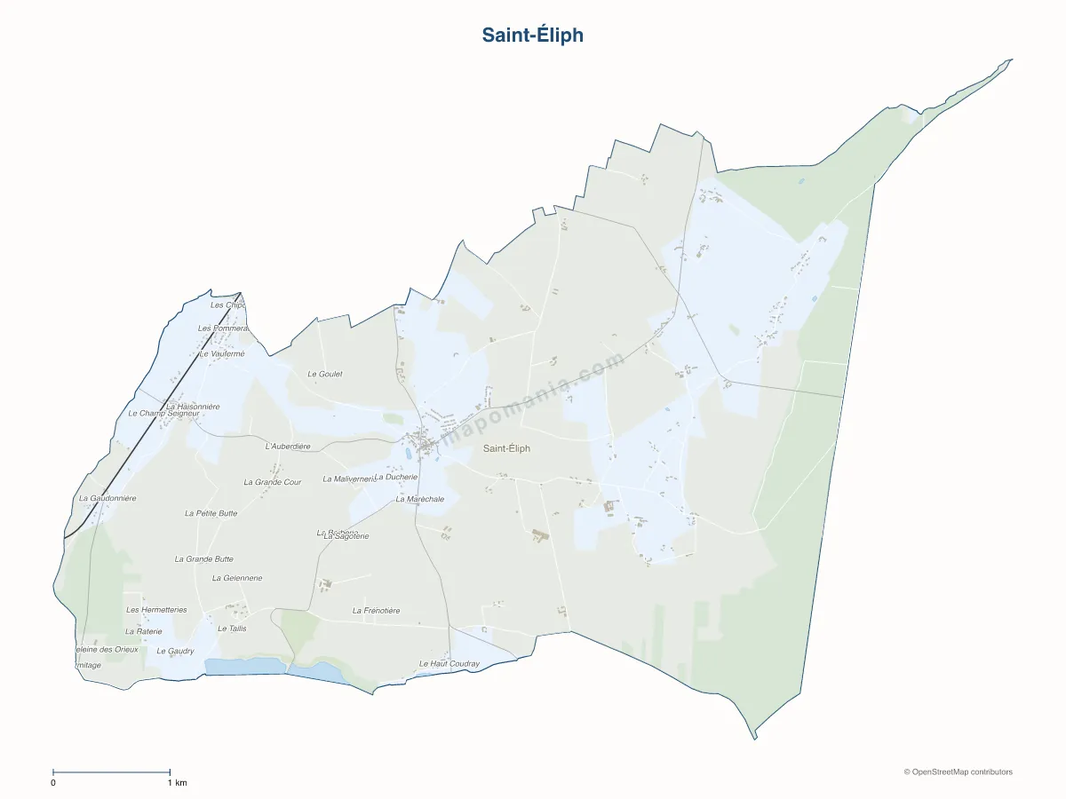Carte de Saint-Éliph à personnaliser