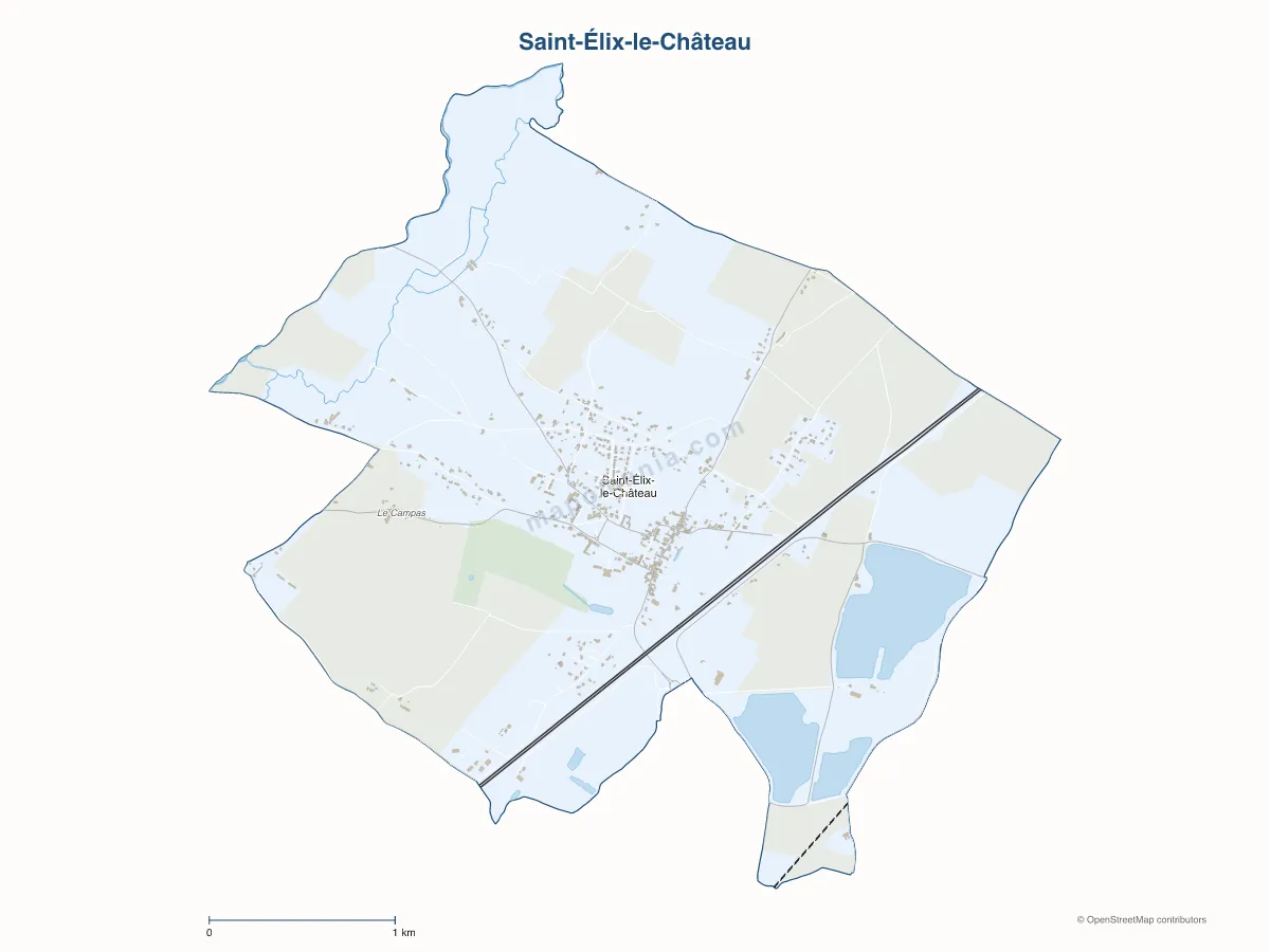 Carte de Saint-Élix-le-Château à personnaliser