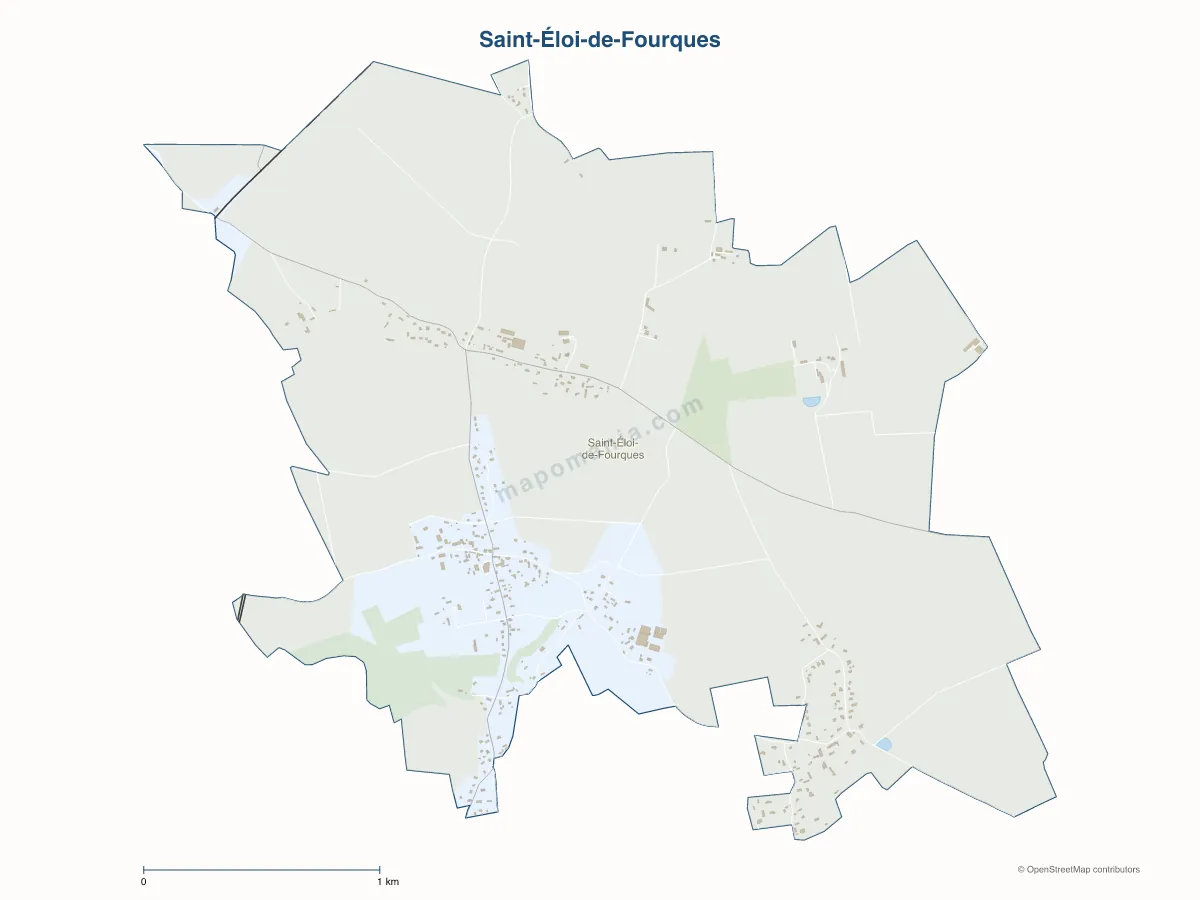 Carte de Saint-Éloi-de-Fourques à personnaliser
