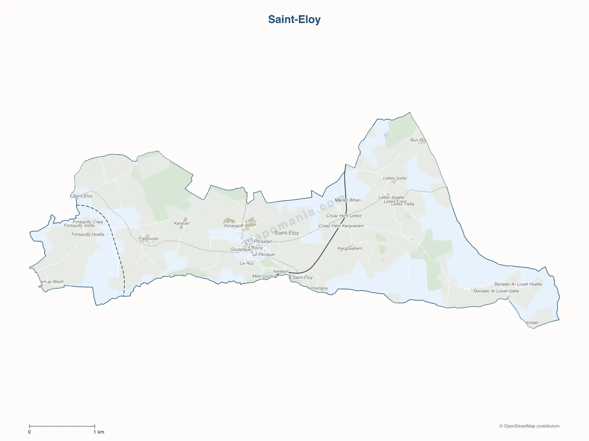 Carte de Saint-Eloy à personnaliser