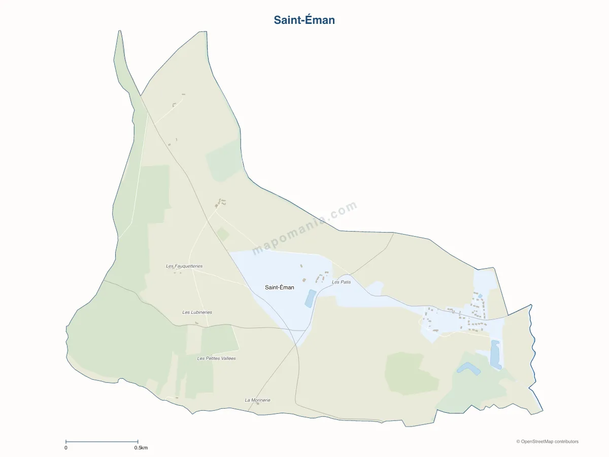 Carte de Saint-Éman à personnaliser