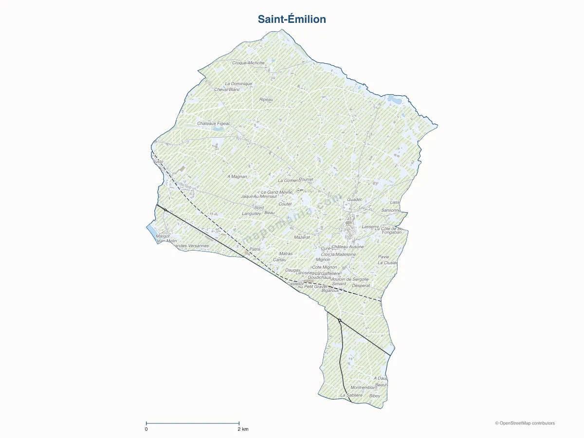 Carte de Saint-Émilion à personnaliser