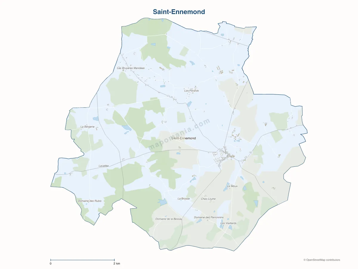 Carte de Saint-Ennemond à personnaliser