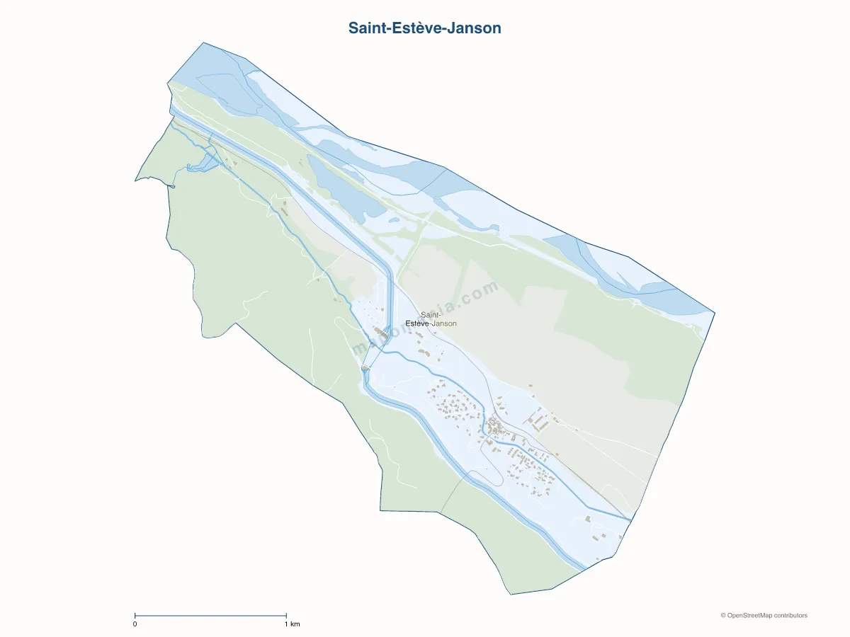Carte de Saint-Estève-Janson à personnaliser