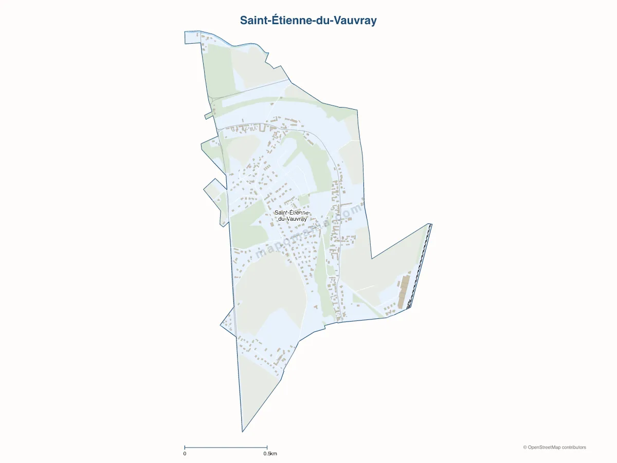 Carte de Saint-Étienne-du-Vauvray à personnaliser