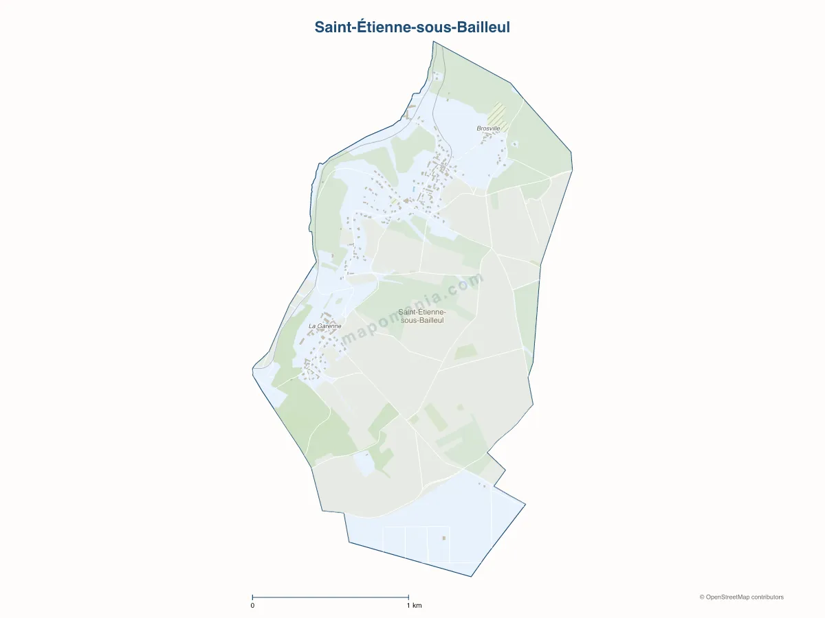Carte de Saint-Étienne-sous-Bailleul à personnaliser
