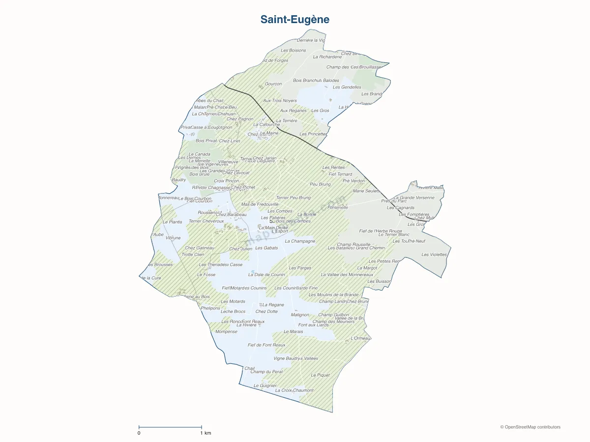 Carte de Saint-Eugène à personnaliser