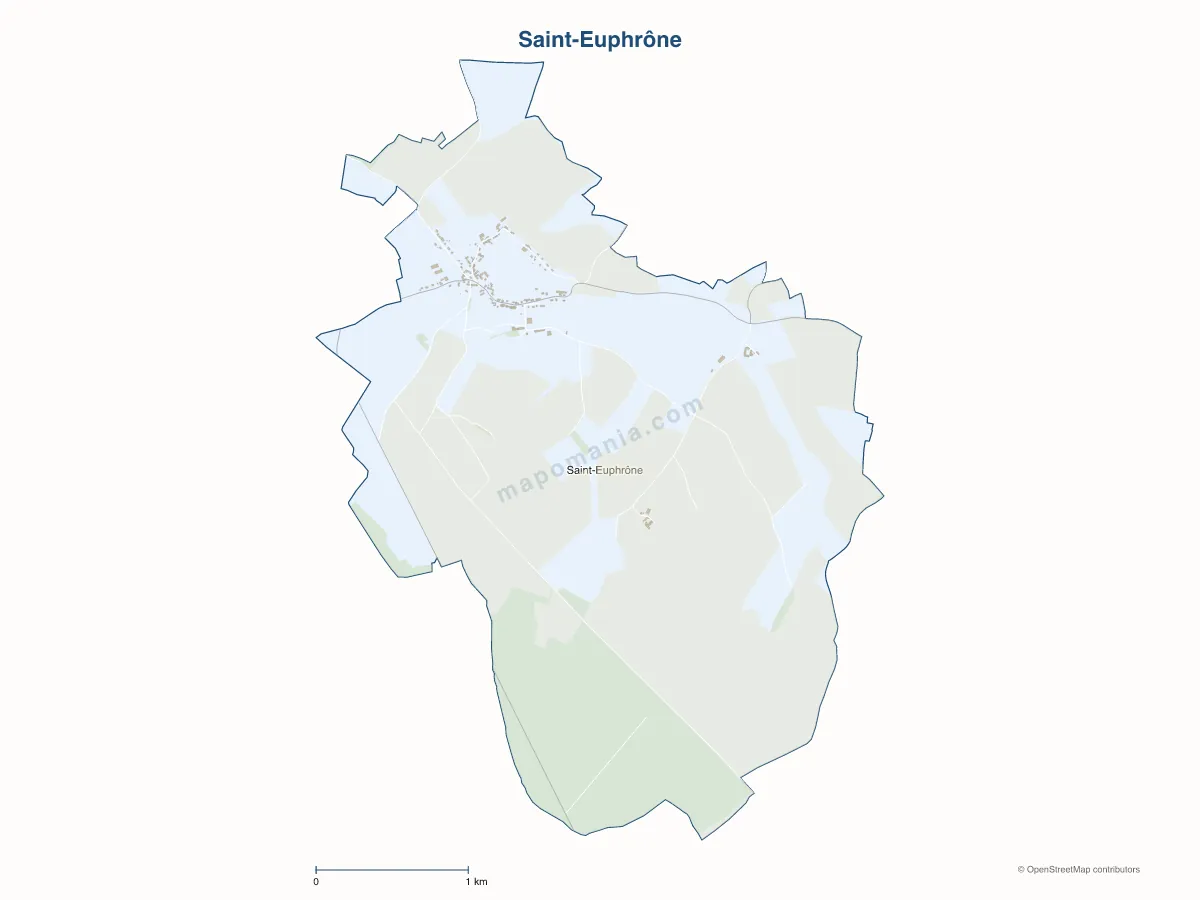 Carte de Saint-Euphrône à personnaliser