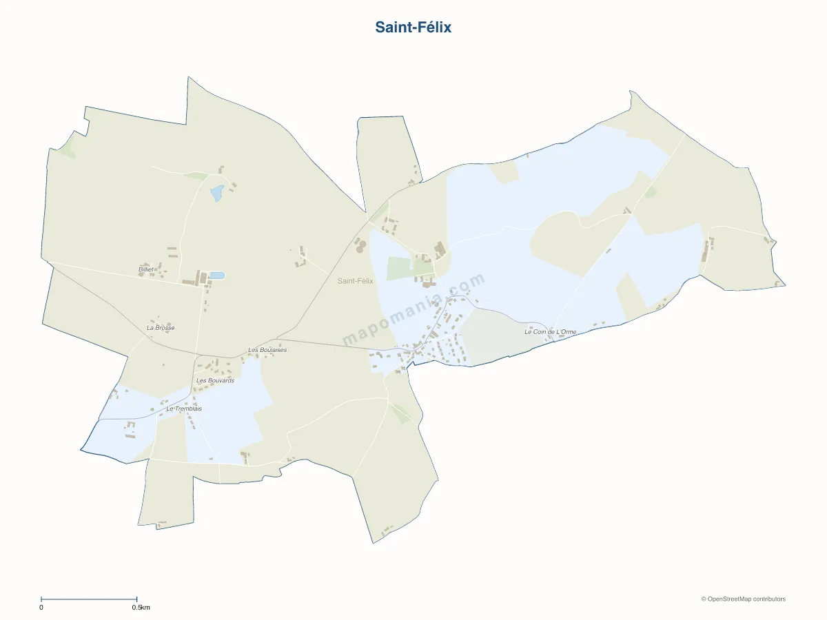 Carte de Saint-Félix à personnaliser