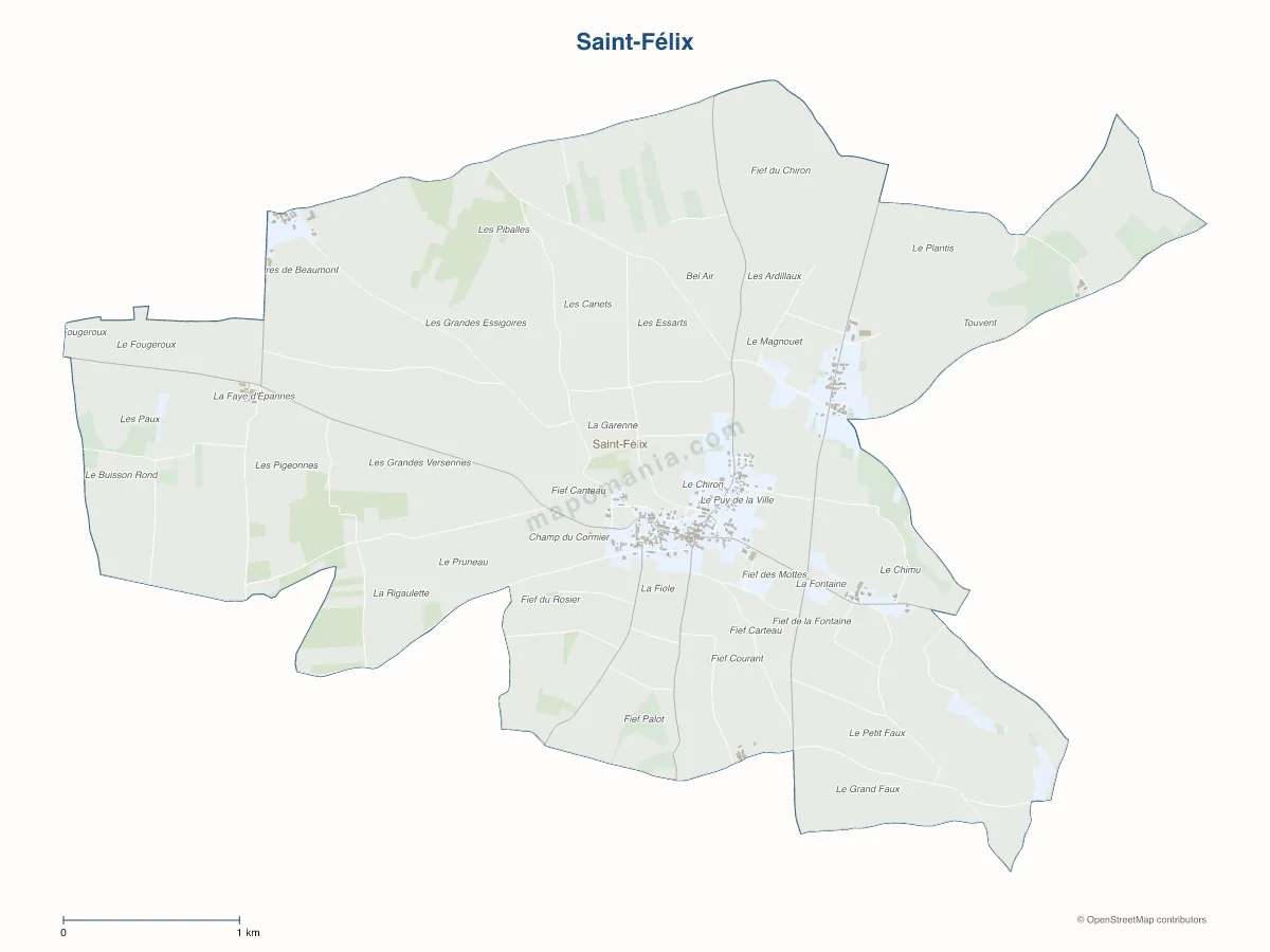 Carte de Saint-Félix à personnaliser