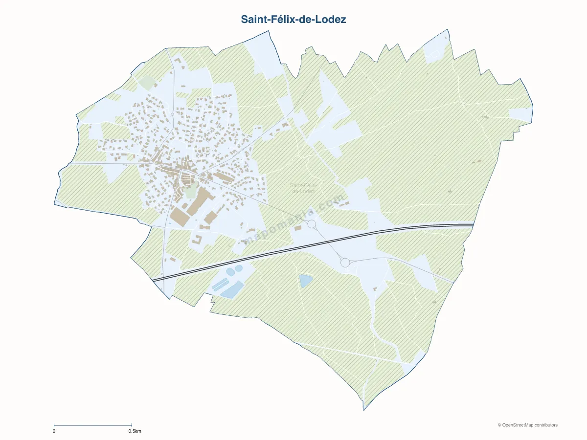 Carte de Saint-Félix-de-Lodez à personnaliser