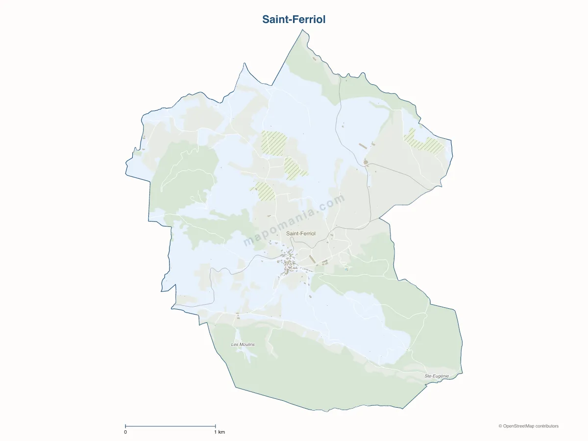 Carte de Saint-Ferriol à personnaliser