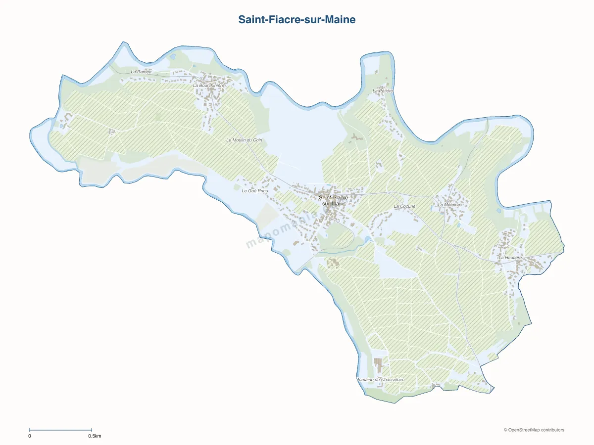 Carte de Saint-Fiacre-sur-Maine à personnaliser