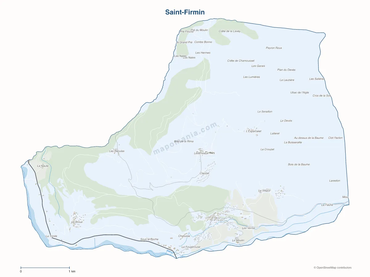 Carte de Saint-Firmin à personnaliser