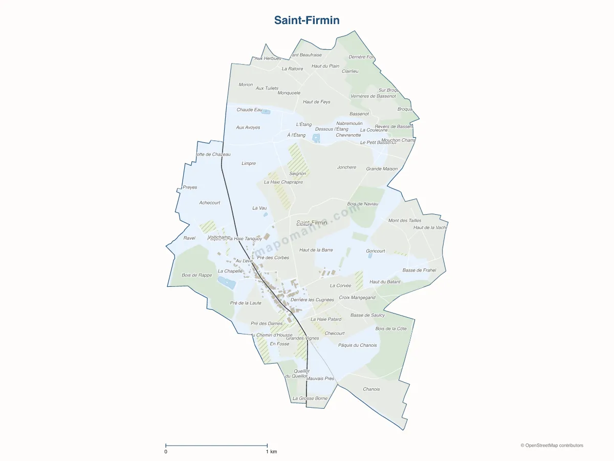 Carte de Saint-Firmin à personnaliser