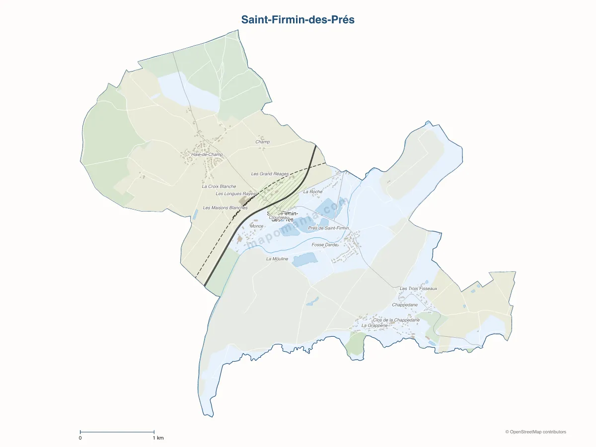 Carte de Saint-Firmin-des-Prés à personnaliser
