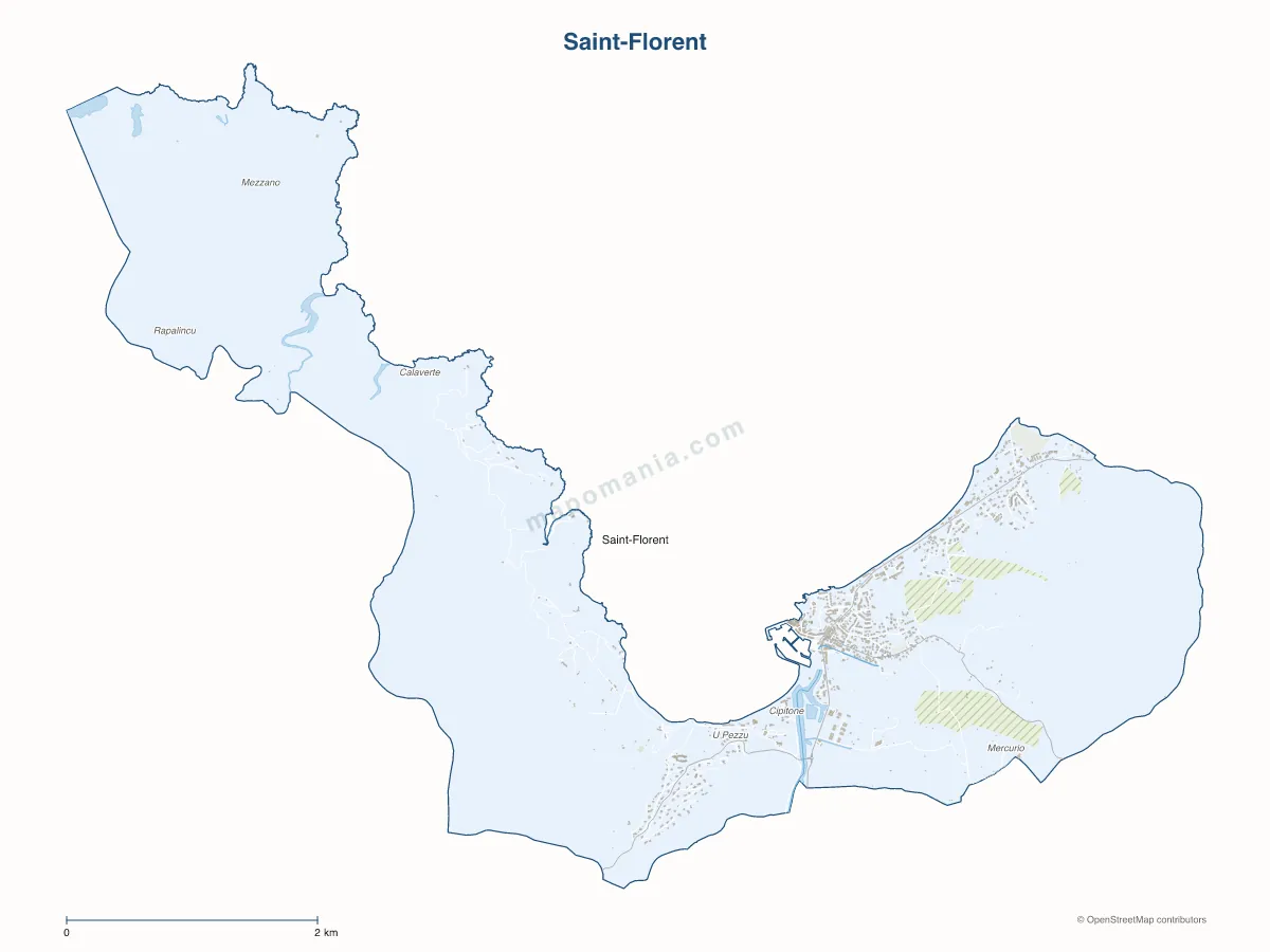Carte de Saint-Florent à personnaliser