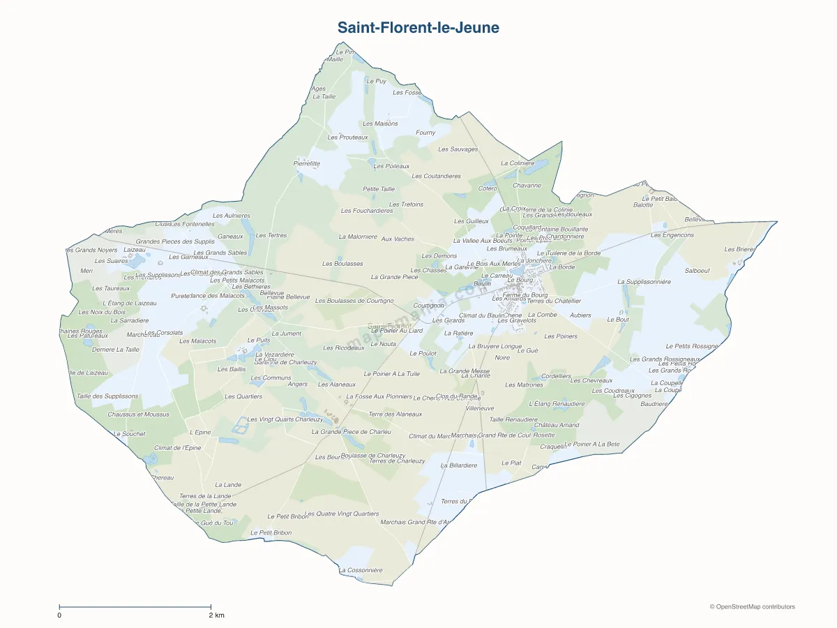 Carte de Saint-Florent-le-Jeune à personnaliser