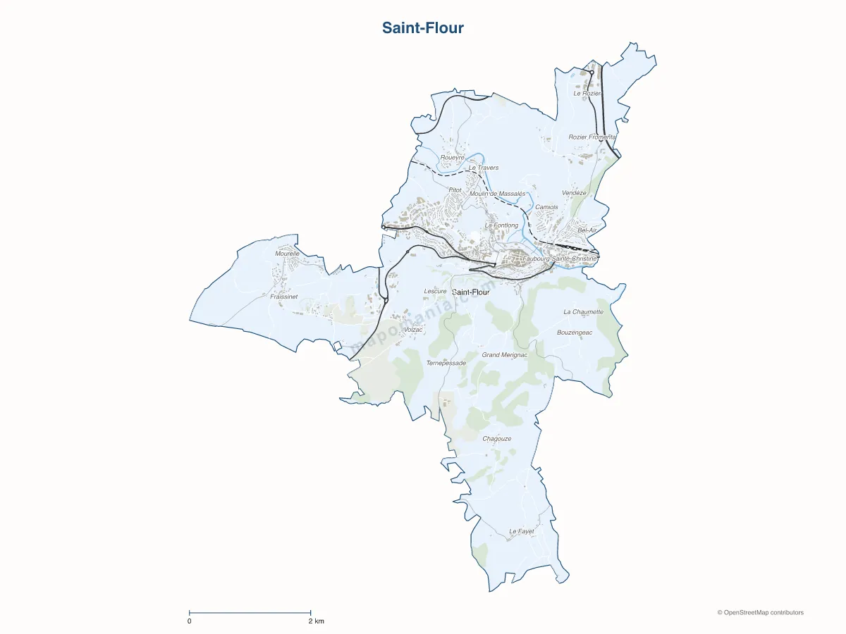 Carte de Saint-Flour à personnaliser