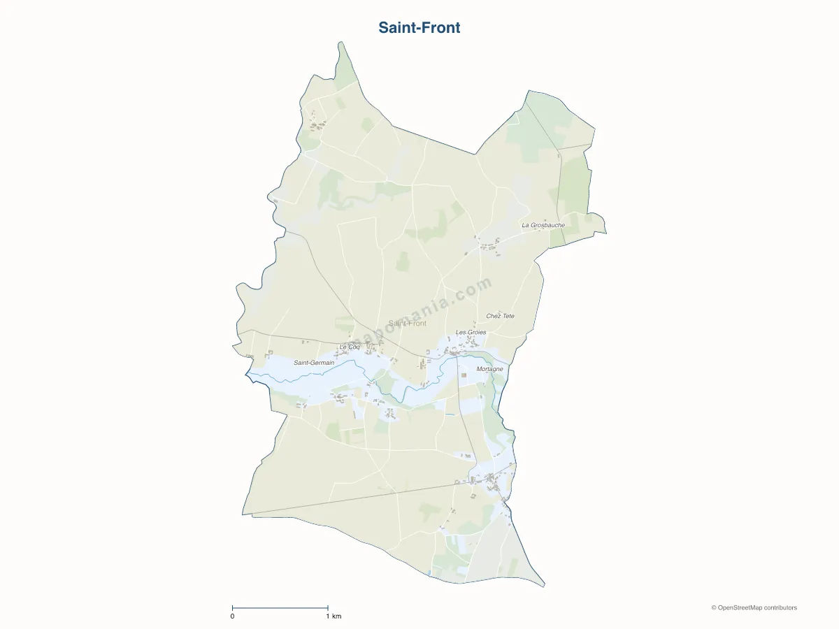Carte de Saint-Front à personnaliser