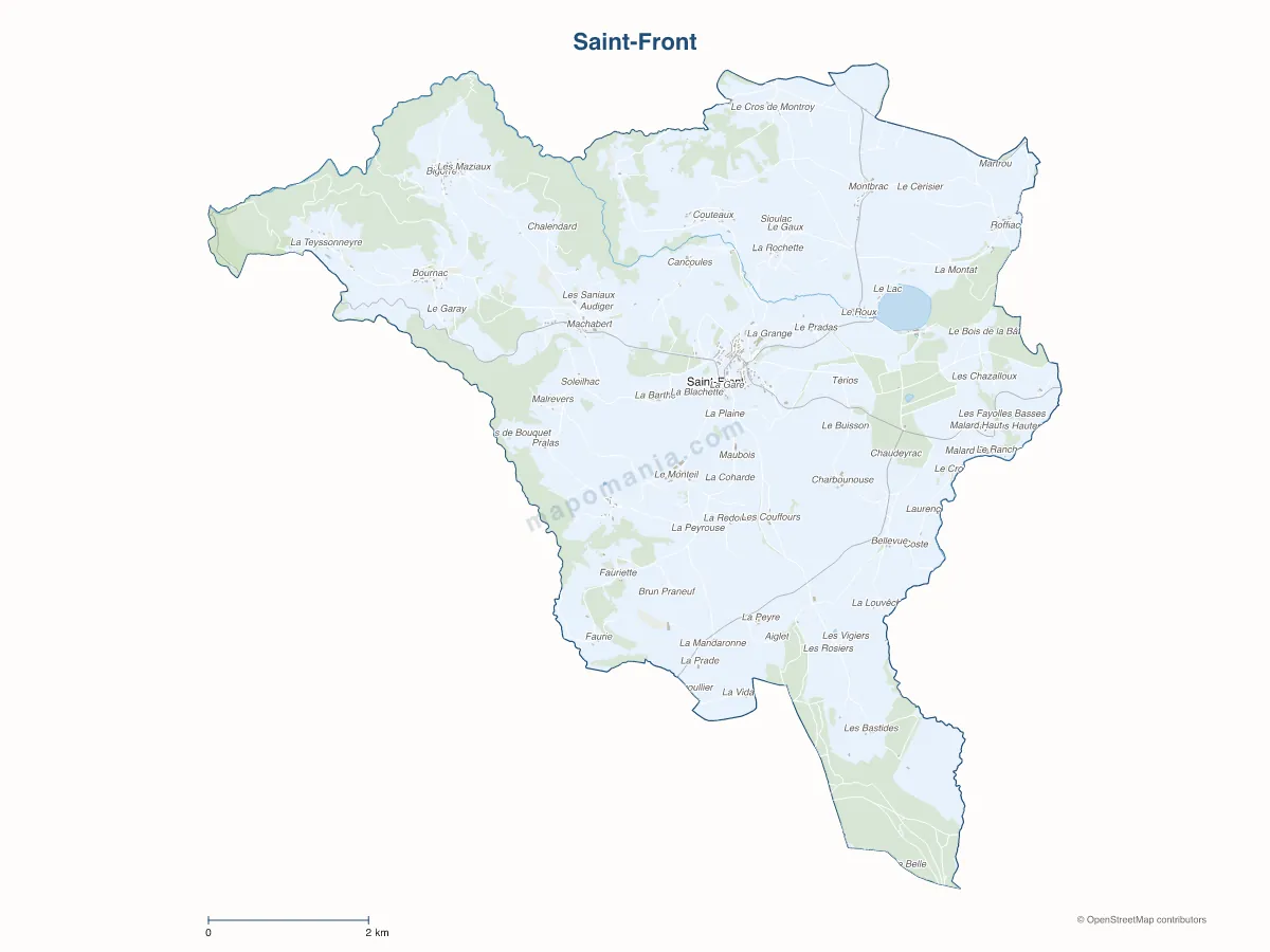 Carte de Saint-Front à personnaliser