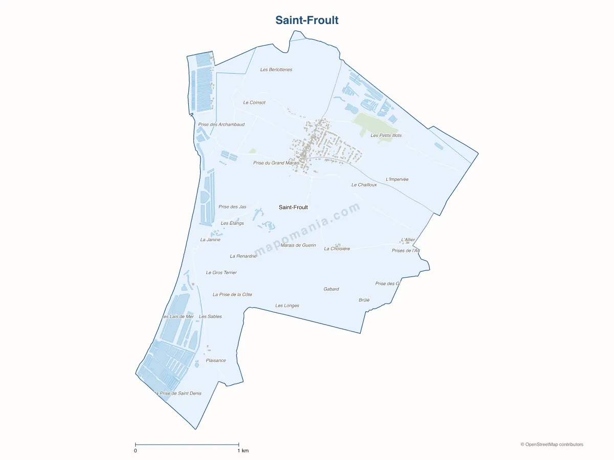 Carte de Saint-Froult à personnaliser