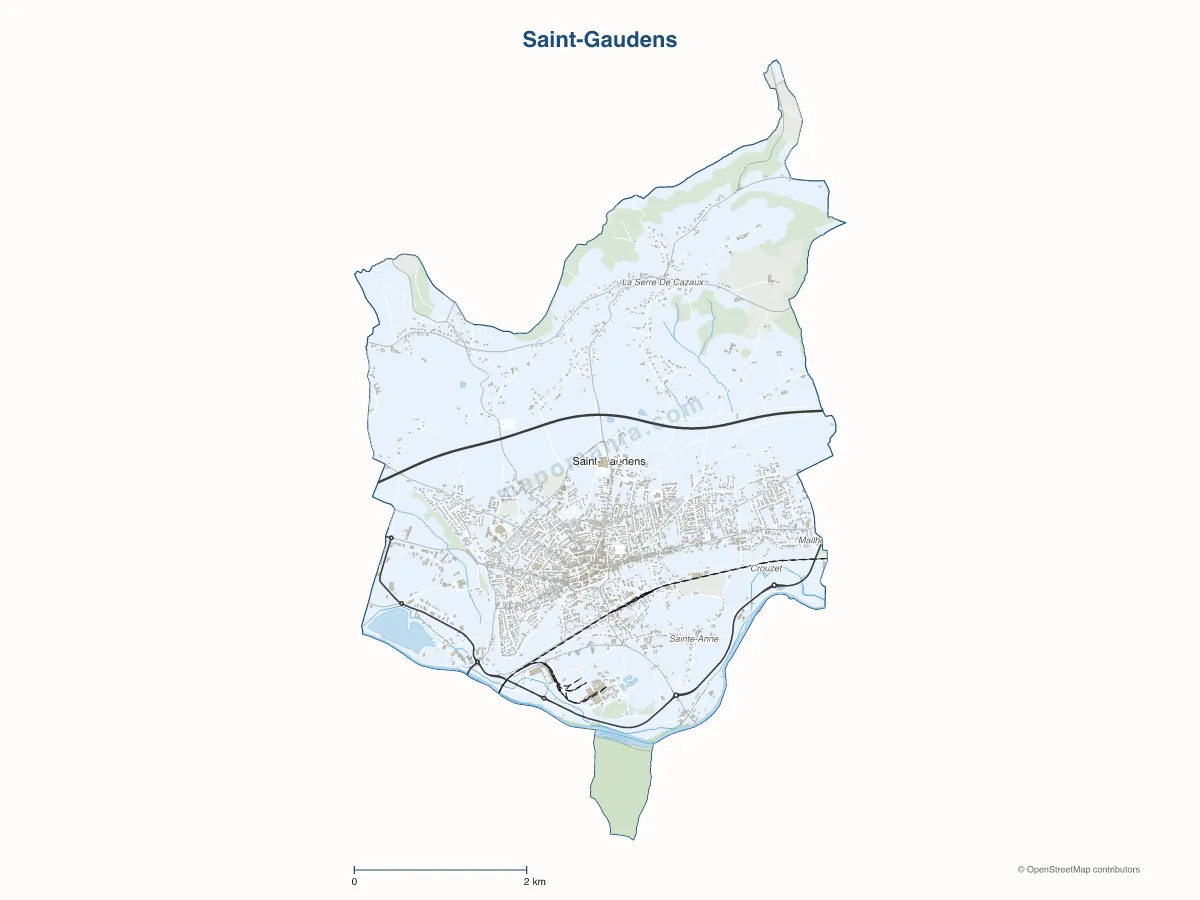 Carte de Saint-Gaudens à personnaliser