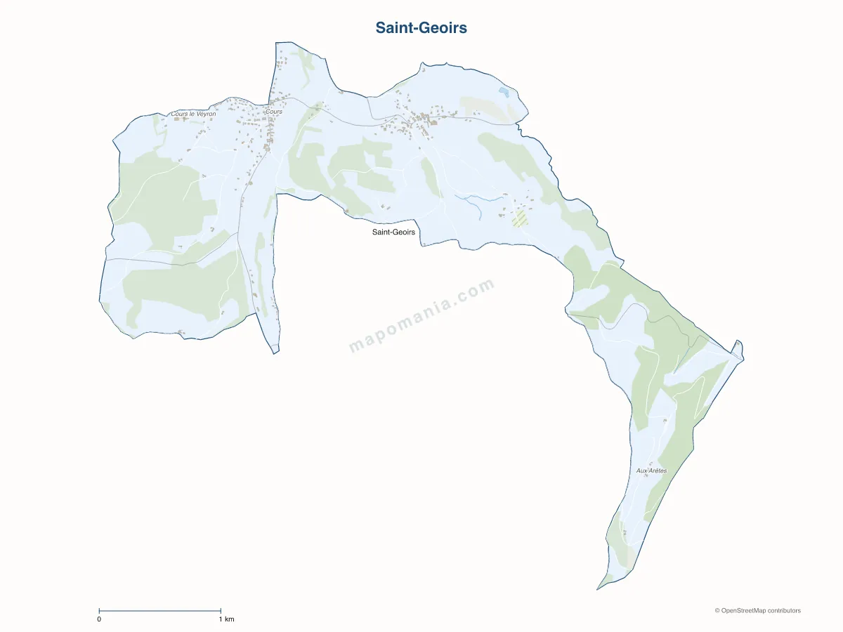 Carte de Saint-Geoirs à personnaliser