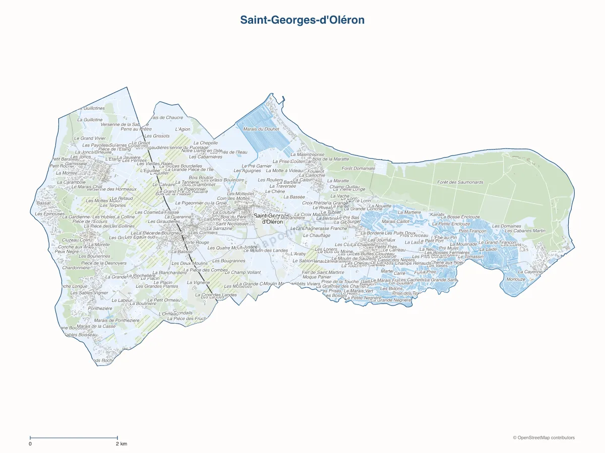 Carte de Saint-Georges-d'Oléron à personnaliser