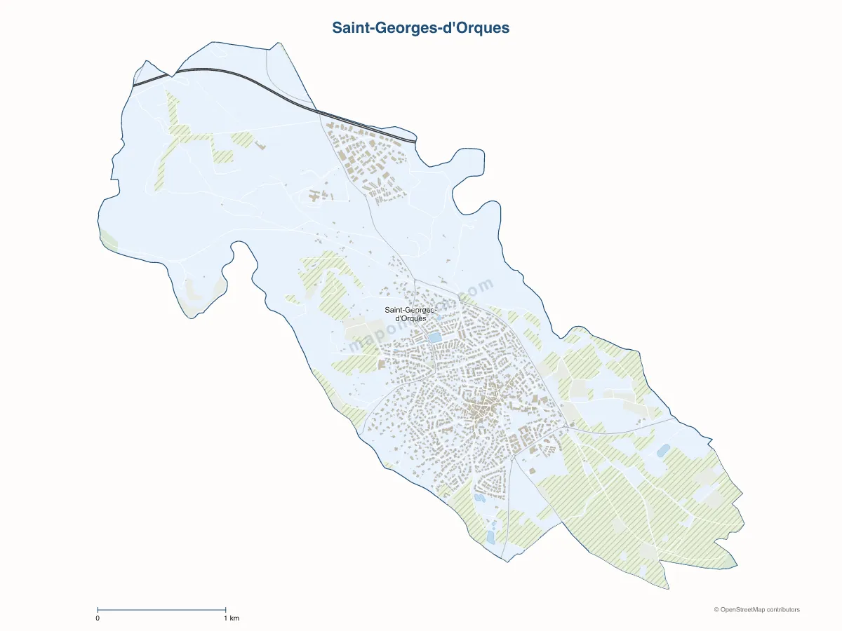 Carte de Saint-Georges-d'Orques à personnaliser