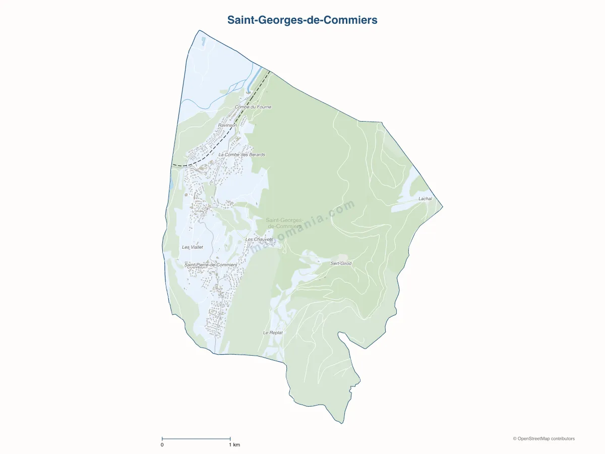Carte de Saint-Georges-de-Commiers à personnaliser