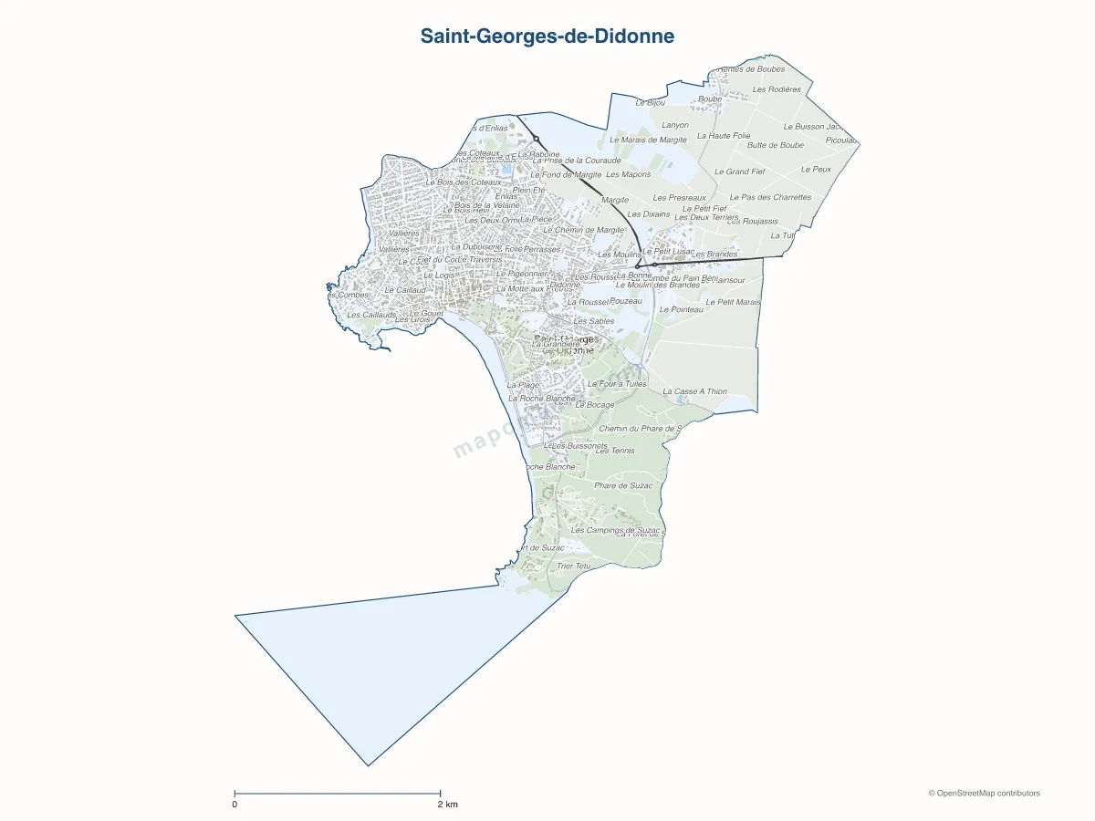 Carte de Saint-Georges-de-Didonne à personnaliser