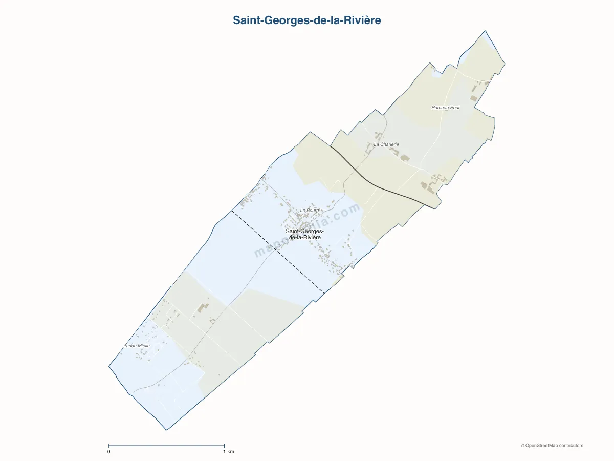 Carte de Saint-Georges-de-la-Rivière à personnaliser