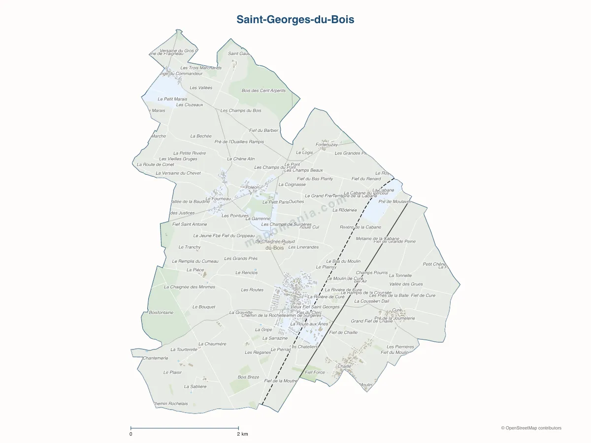 Carte de Saint-Georges-du-Bois à personnaliser