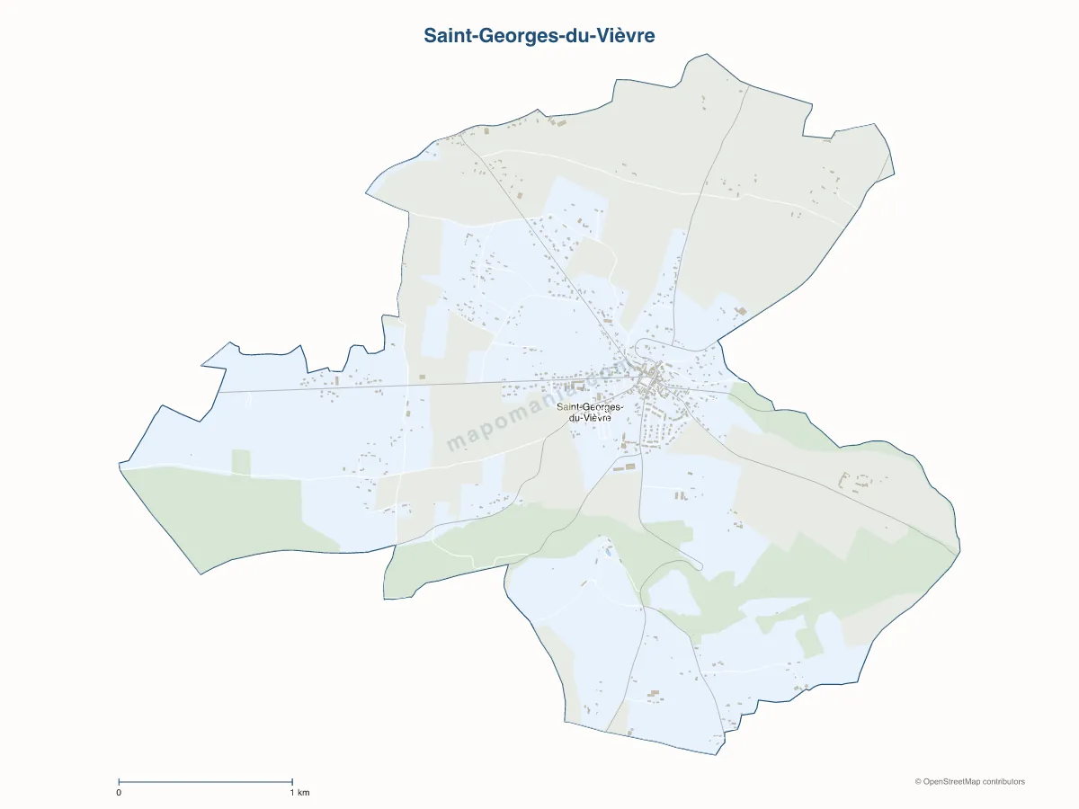 Carte de Saint-Georges-du-Vièvre à personnaliser