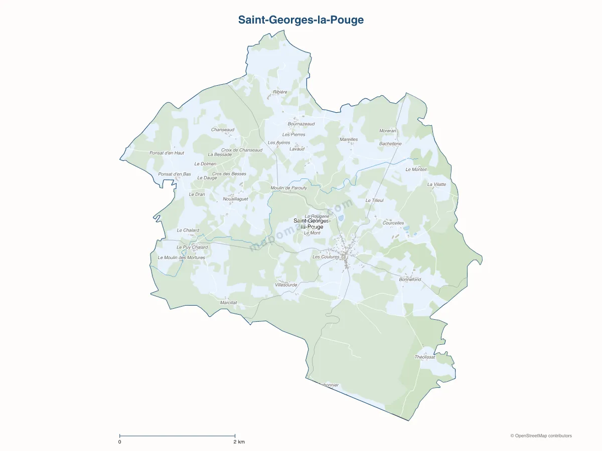 Carte de Saint-Georges-la-Pouge à personnaliser