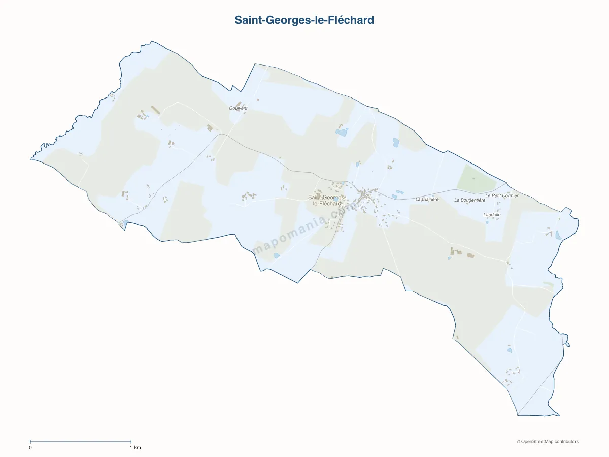 Carte de Saint-Georges-le-Fléchard à personnaliser