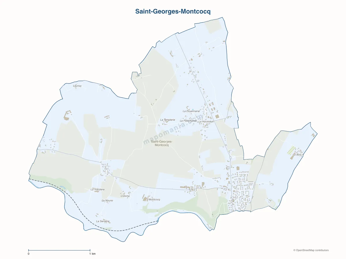 Carte de Saint-Georges-Montcocq à personnaliser