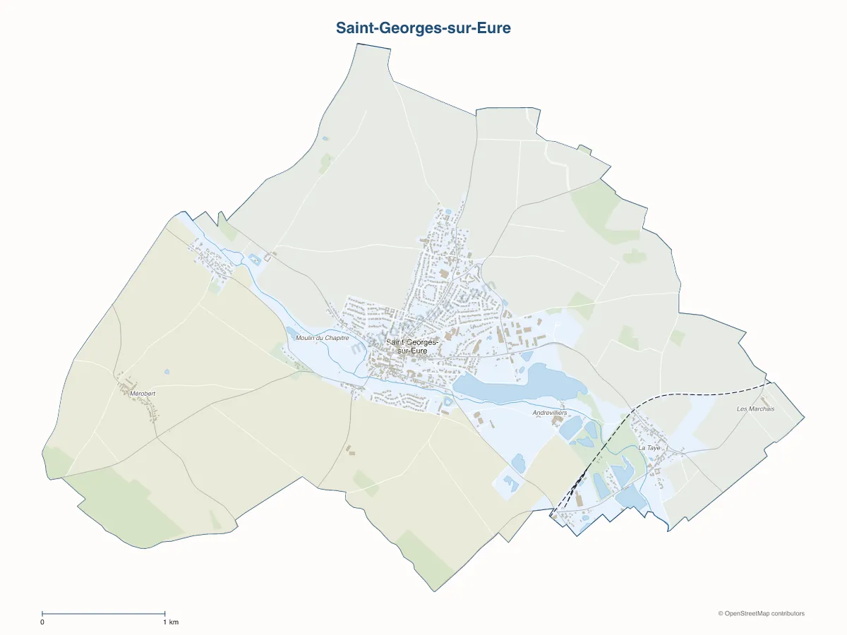 Carte de Saint-Georges-sur-Eure à personnaliser