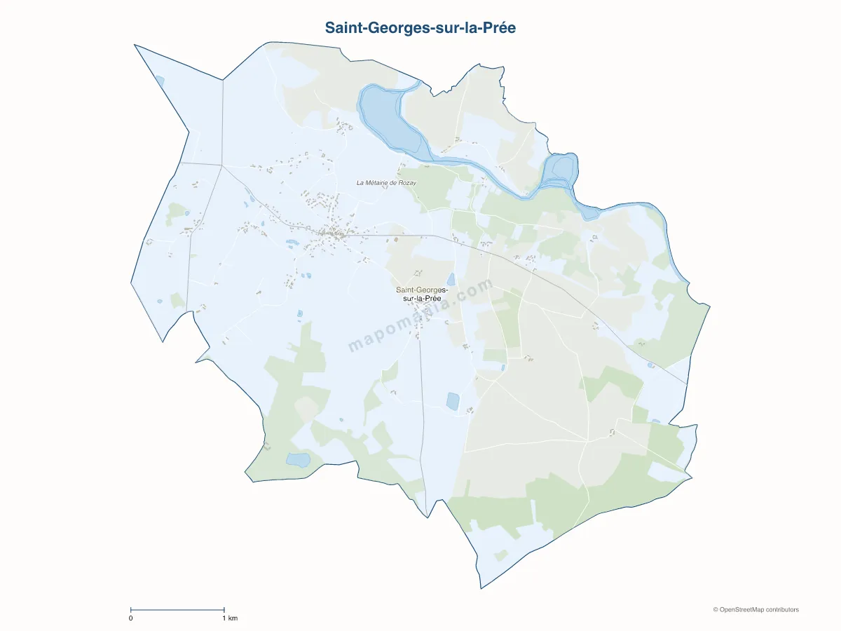 Carte de Saint-Georges-sur-la-Prée à personnaliser