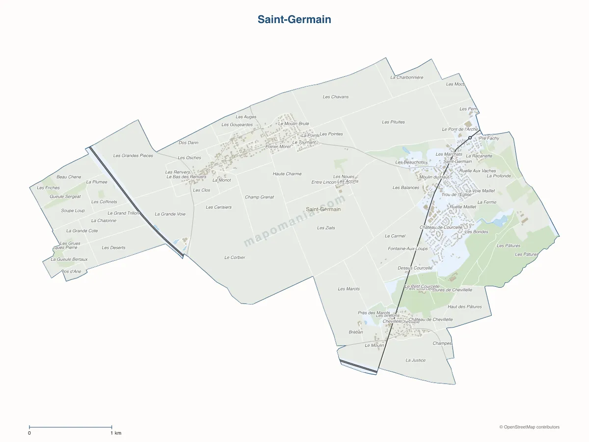Carte de Saint-Germain à personnaliser