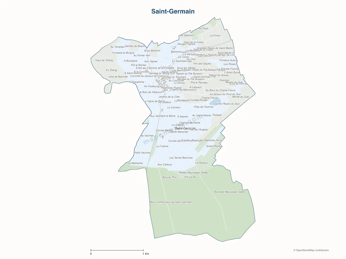 Carte de Saint-Germain à personnaliser
