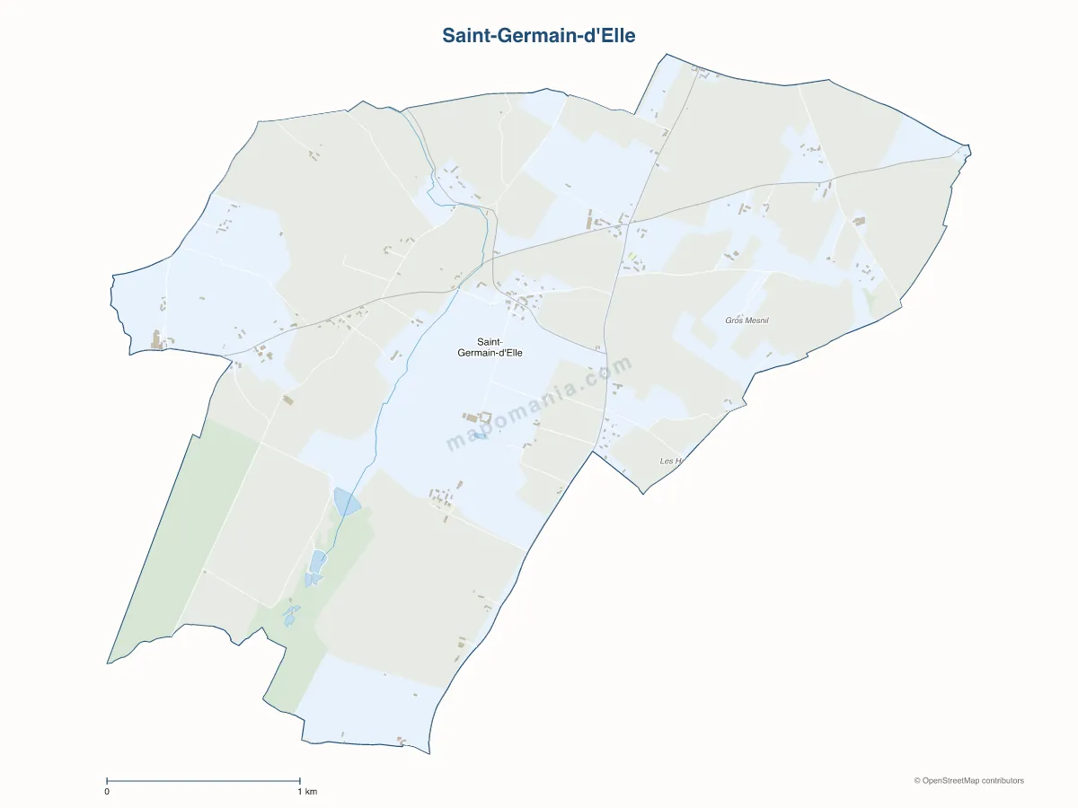 Carte de Saint-Germain-d'Elle à personnaliser