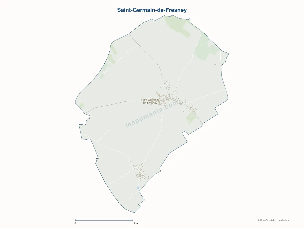 Carte de Saint-Germain-de-Fresney à personnaliser