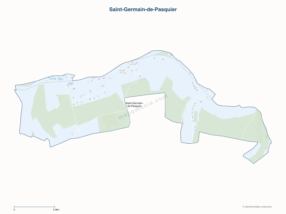 Carte de Saint-Germain-de-Pasquier à personnaliser