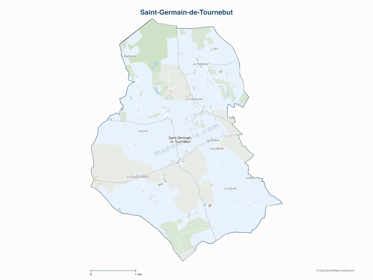 Carte de Saint-Germain-de-Tournebut à personnaliser