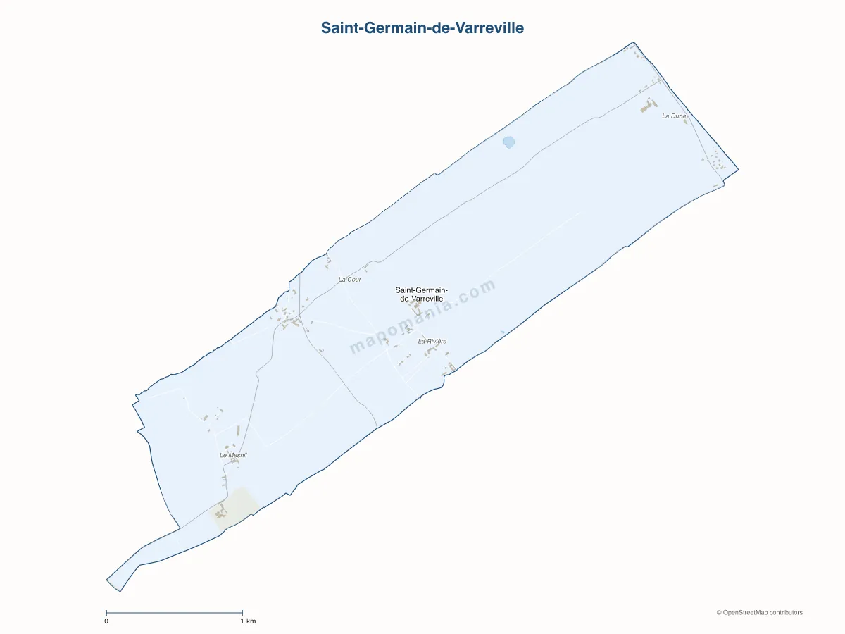 Carte de Saint-Germain-de-Varreville à personnaliser